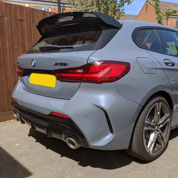 자동차 리어 윙 루프 스포일러 ABS 광택 블랙 바디 키트 BMW 호환 1 시리즈 F40 128ti M135i - 퍼포먼스 87,100원