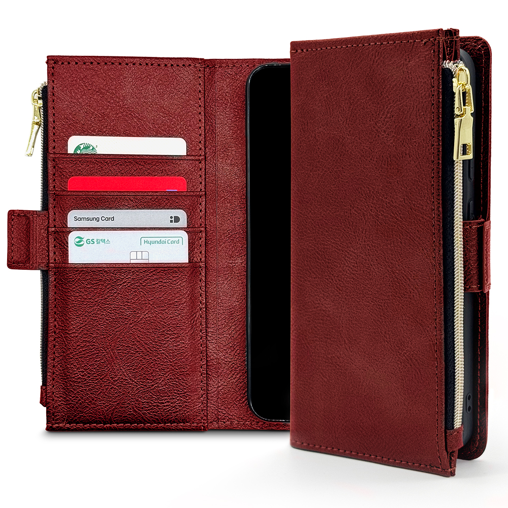 엑씨 앨리스 지퍼형 카드수납 지갑 가죽 다이어리 휴대폰 케이스 11,900원