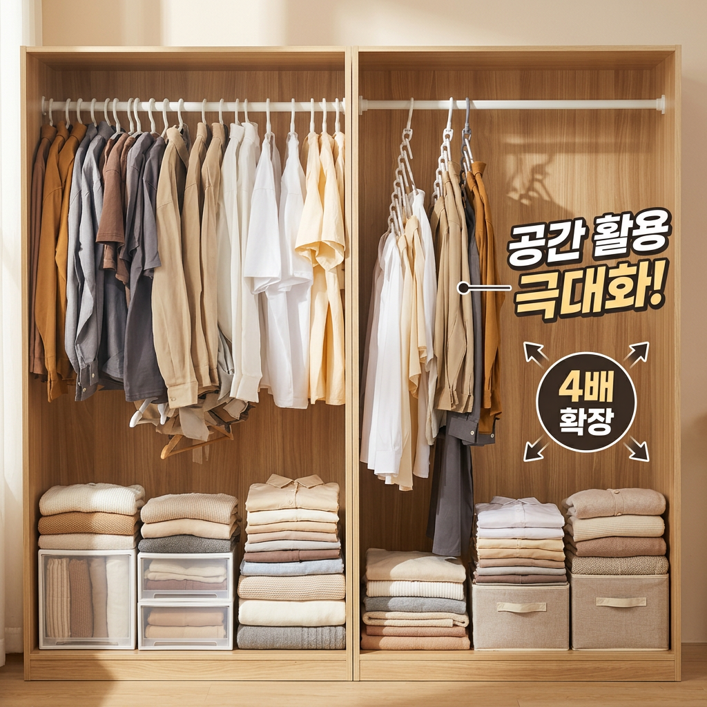 Desko 공간활용 옷장정리 10단 회전형 멀티 옷걸이 2P세트, 2개, 화이트 13,900원