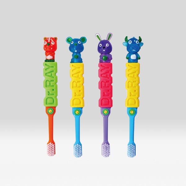 [메가젠] 닥터레이 애니멀 어린이 칫솔 (4종)_소프트+초극세모+칫솔커버+KC안전인증+교체주기표시기능+치과의사설계 2,800원