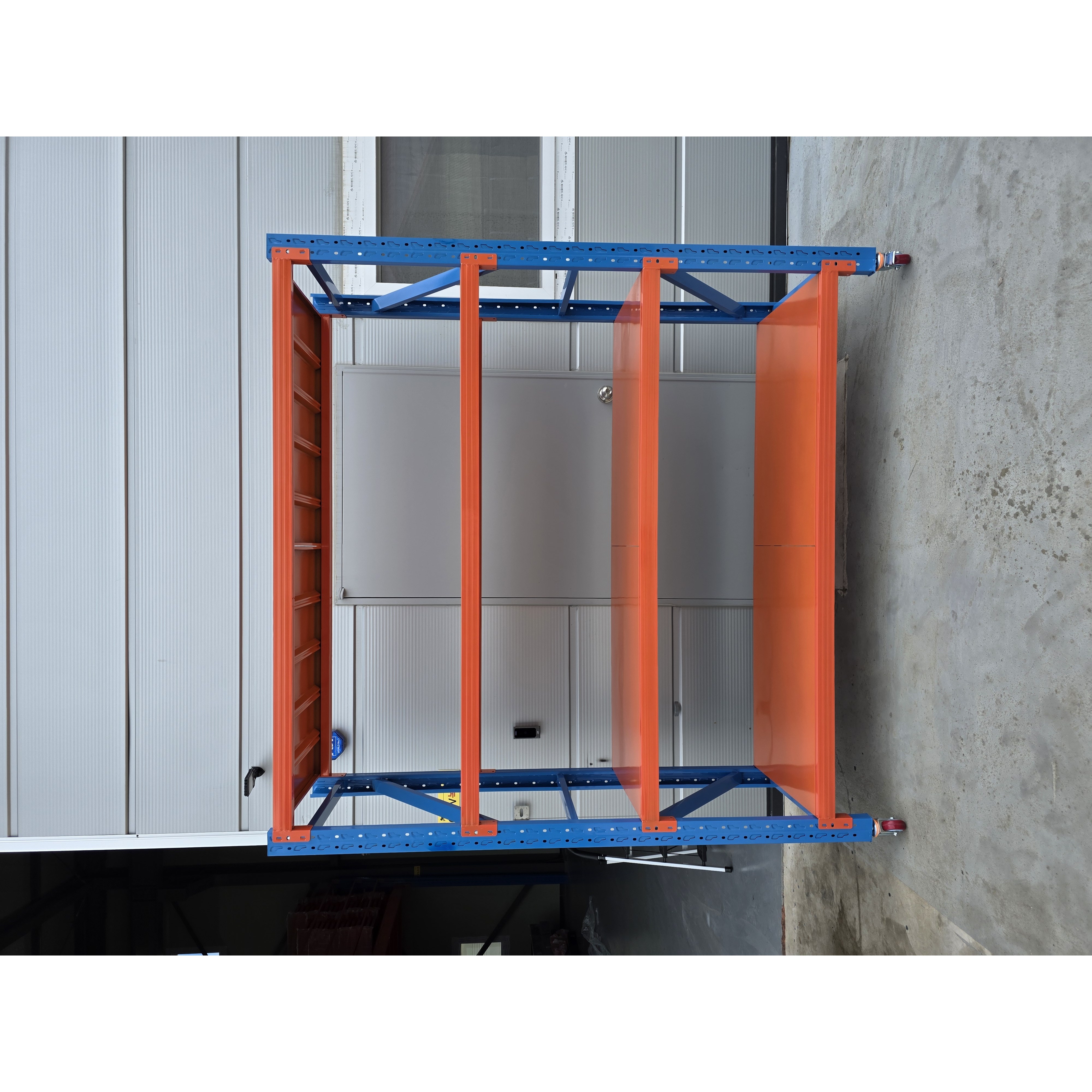 바퀴달린 무볼트 중량랙 창고선반 단당하중 100kg 이동이 편리한 유안그룹이 만든 철제선반, 오렌지 4단 2000*1080*600, 1세트 179,000원