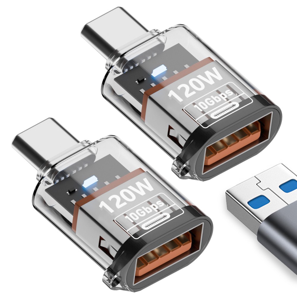 120W 고속 충전 전송 USB A 3.2 to C타입 OTG 변환 젠더 연결 비져블 9,900원