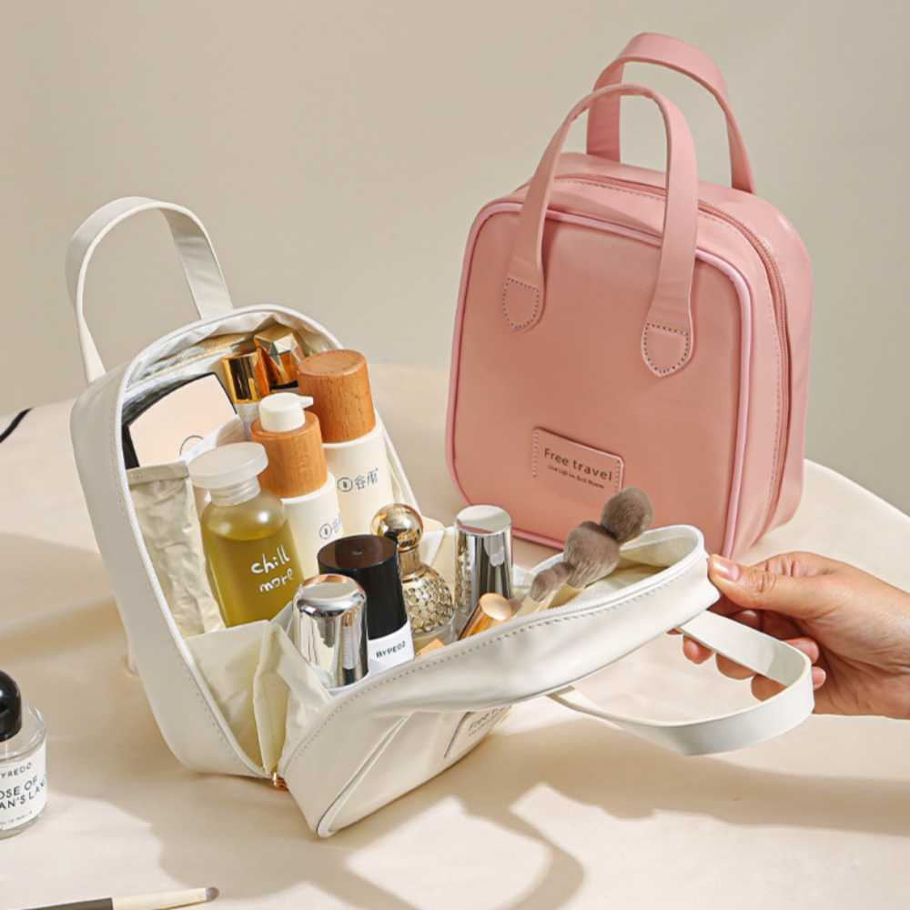 솜에뜨 열기편한 대용량 가죽 화장품 파우치 방수 메이크업 휴대용 여행용 7,900원