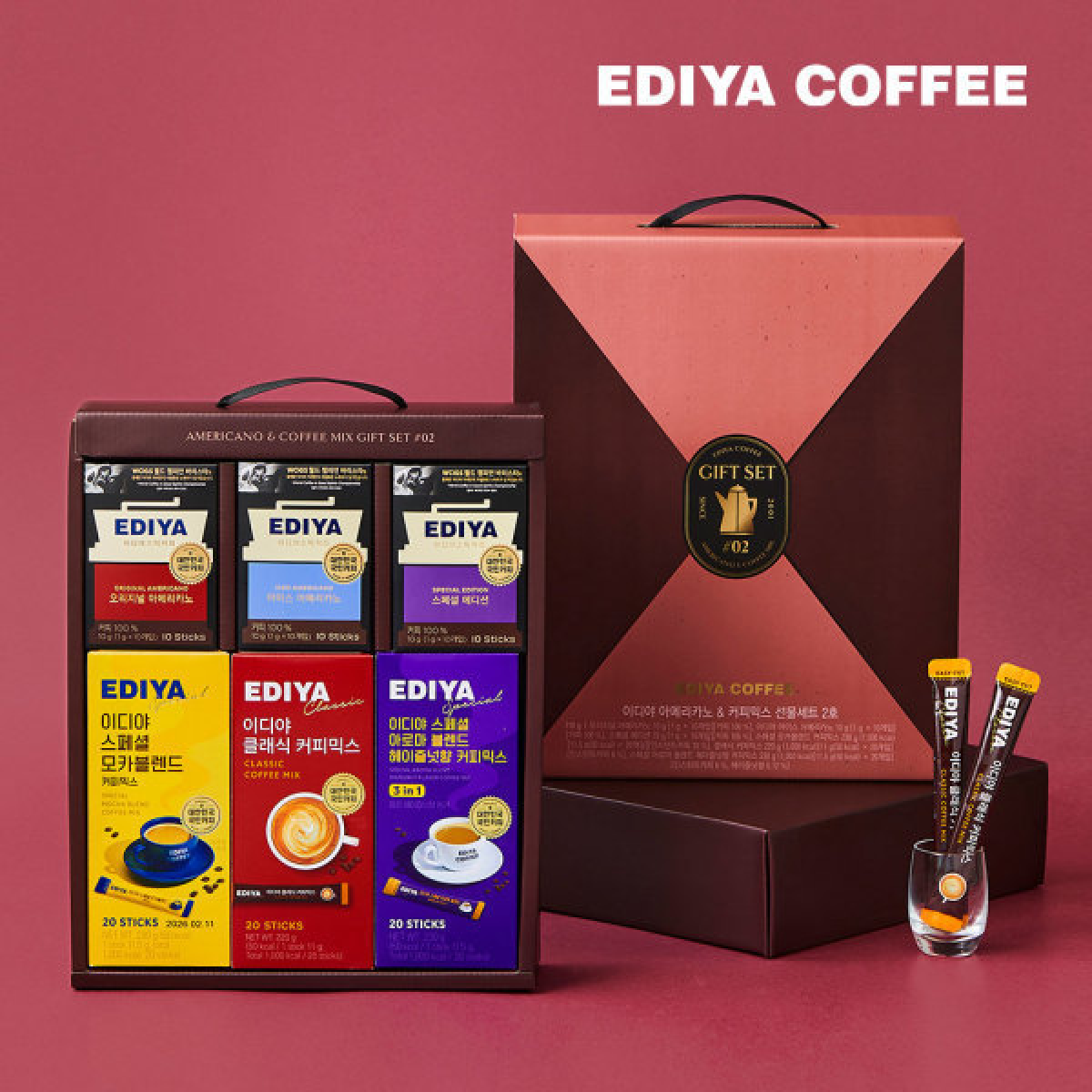 이디야 아메리카노 커피믹스 선물세트 / 커피믹스 2호세트 / 설 선물세트, 1개, 6종 25,500원