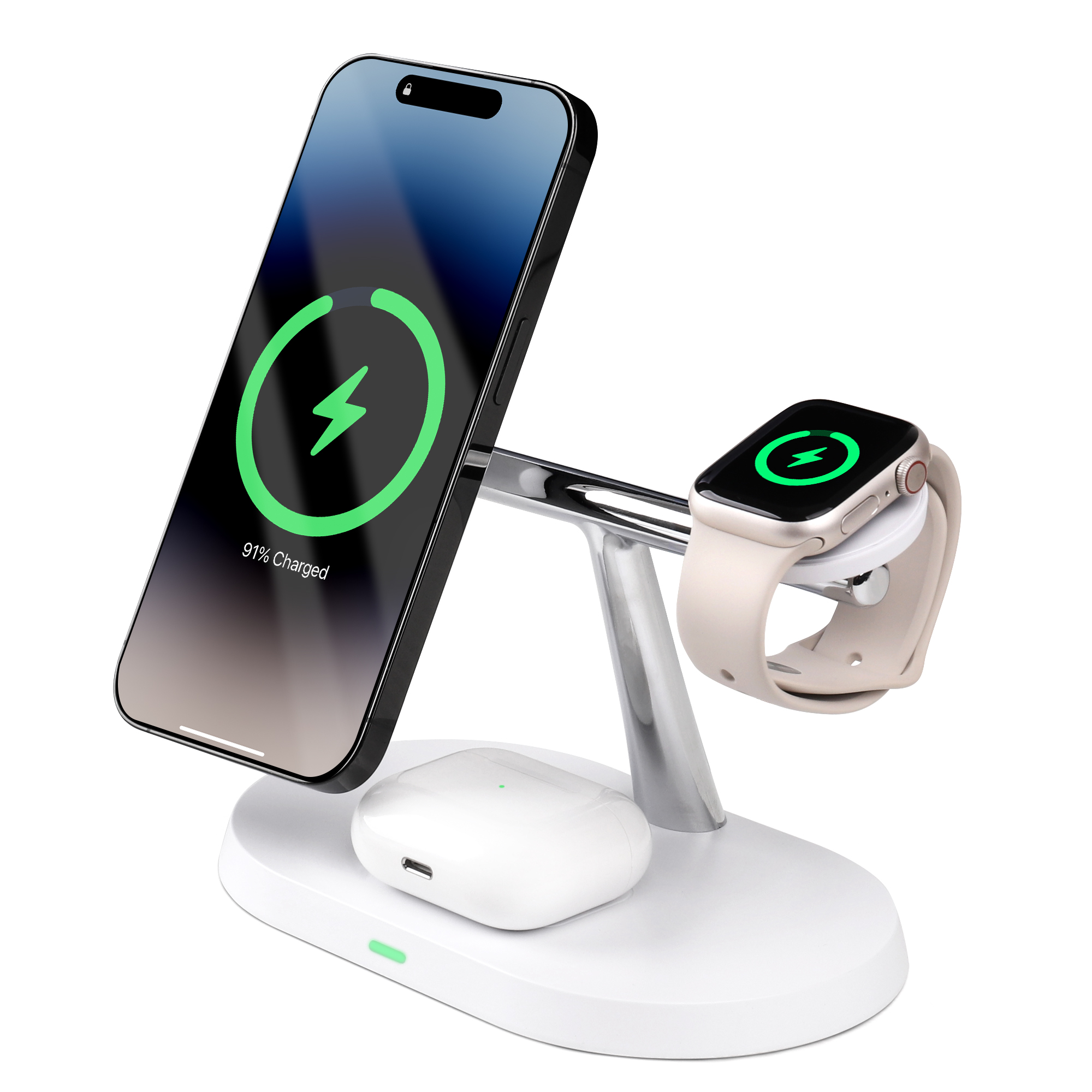 모잇 3in1 + 1 맥세이프 호환 마그네틱 무선 충전기 + CtoC 케이블 14,490원