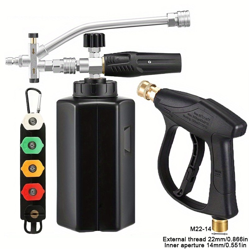 듀얼 커넥터가 있는 폼 캐논 고압 세척기 키트 세차 및 청소용 스프레이 노즐 5개 전기 건 액세서리 44,700원