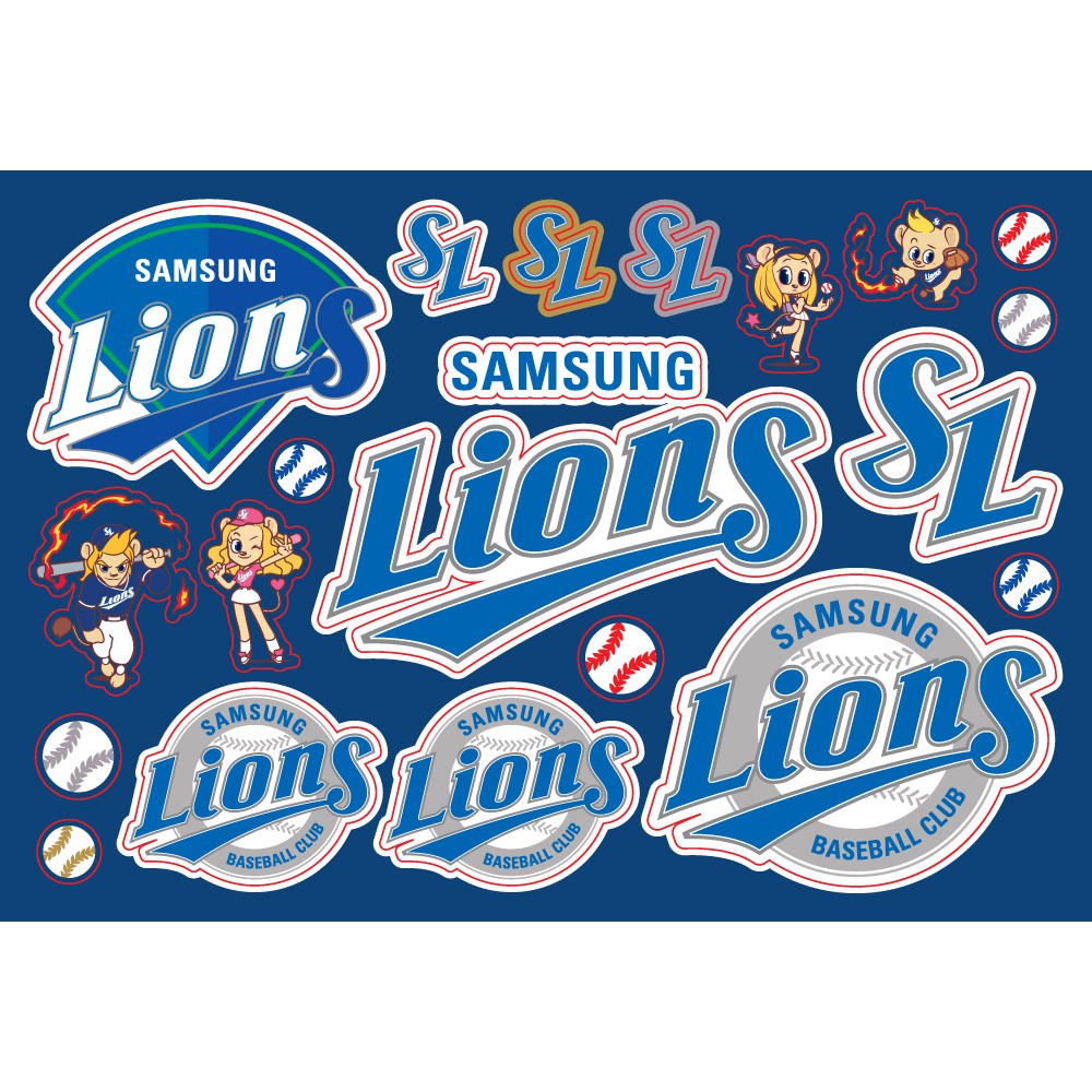 [삼성라이온즈] 야구 KBO 응원봉 자동차 스티커 12,000원