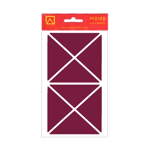 세모네모 1000 모양견출지(세모) 10-326-1V 7매 보라 65x30-개(1개입) 600원