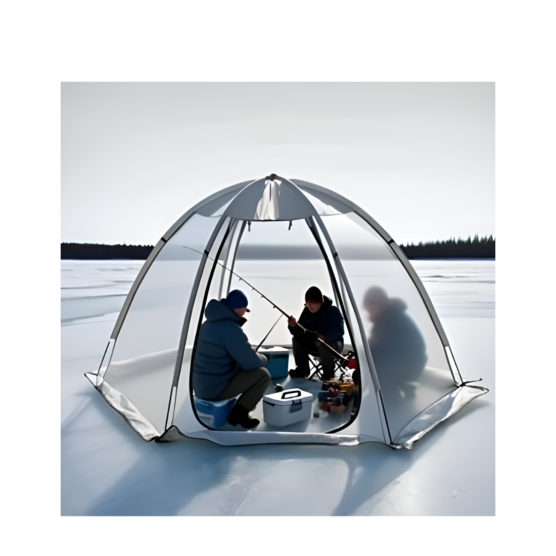 아이스피싱 전문 4-6인용 PVC 투명 돔 텐트 동계 방한 텐트, 야외 경기 관람, 정원 캠핑 용품 70,180원