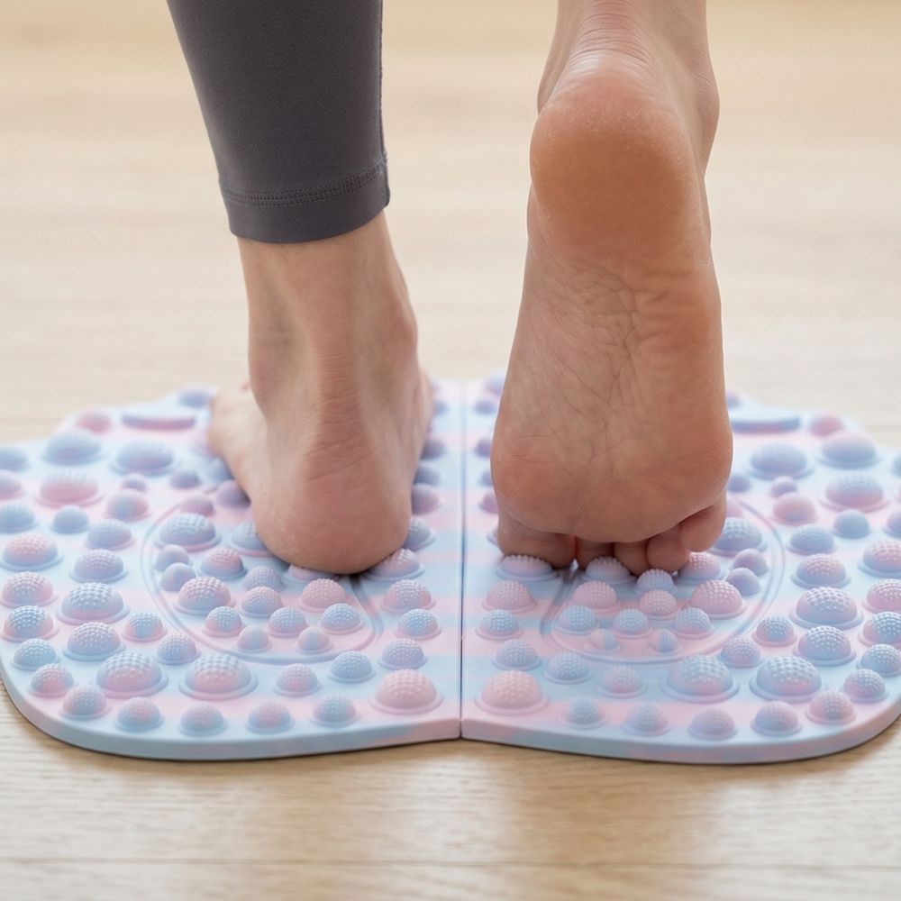 마켓리브 미끄럼방지 두꺼운 발바닥 지압 마사지 매트, 혼합블루, 1개 14,900원