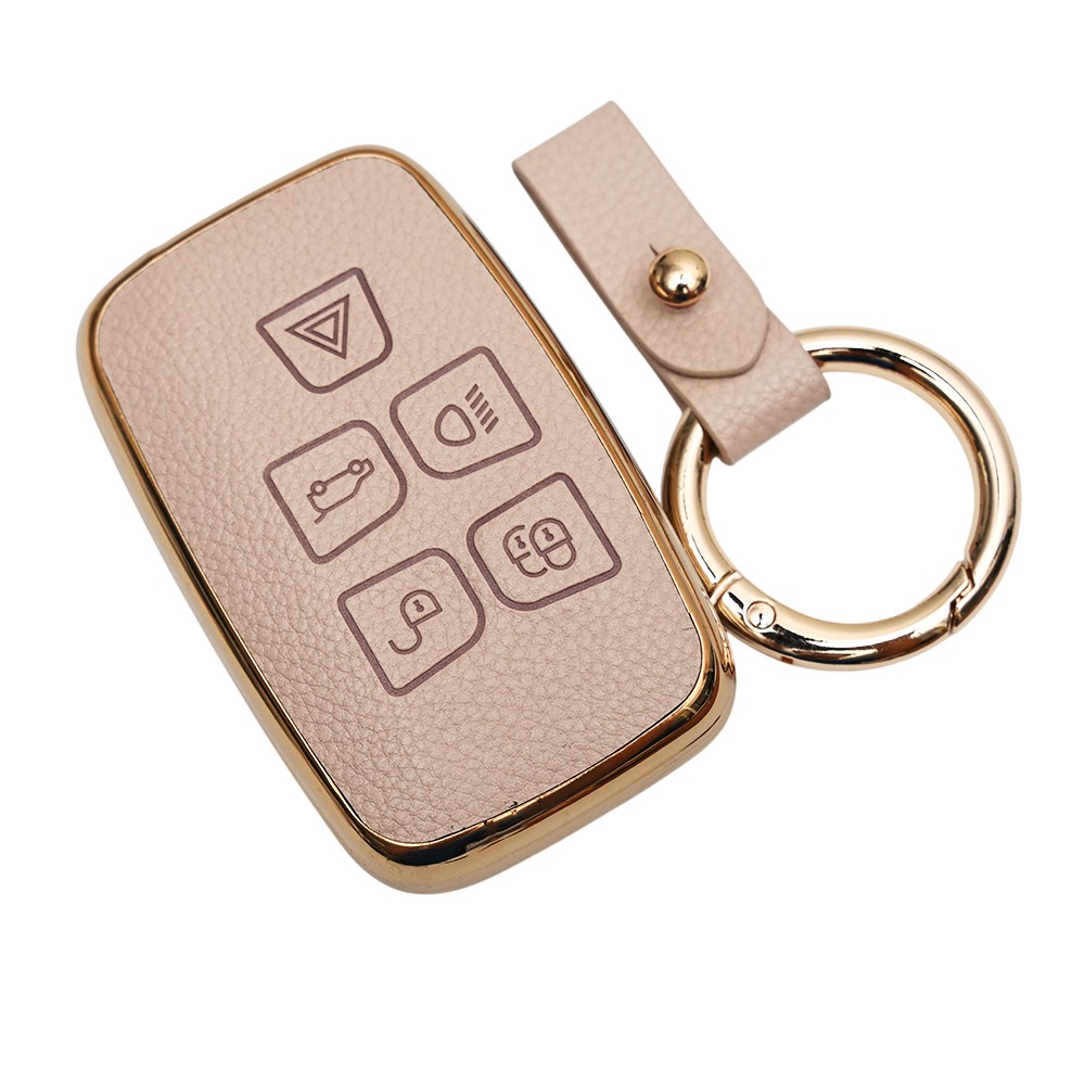 랜드로버 레인지로버 호환 TPU 스마트키 가죽 자동차 케이스 키링 키홀더, 5버튼_TL73, 아이보리 17,900원