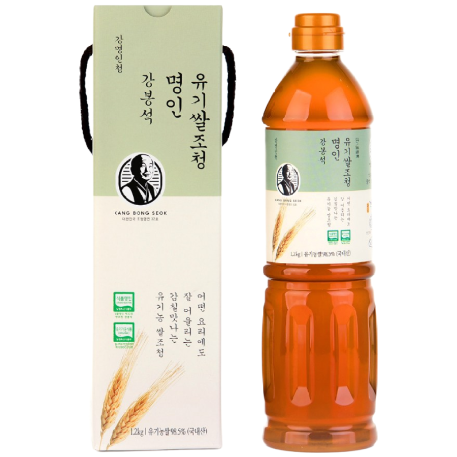 강봉석 명인 유기쌀조청 1.2kg/대한민국 식품명인 제32호/유기농쌀 조청 올리고당 명절선물세트 10,590원