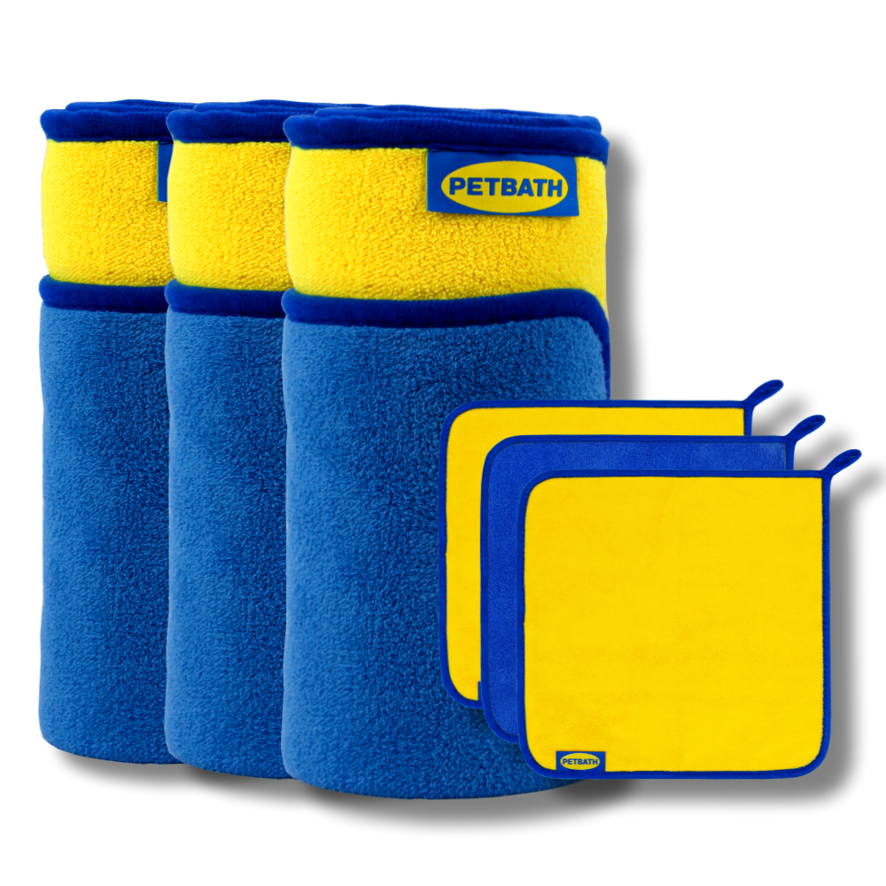 (초강력흡수 펫타올) 발수건 추가증정 강아지 고양이 목욕 수건 소형 중형 대형견 펫바스, 1세트 28,900원
