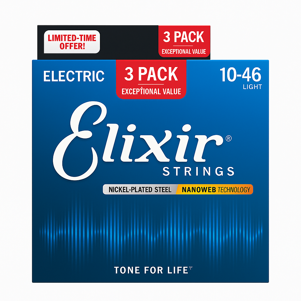 Elixir 엘릭서 기타줄 010-046 3팩 16567 일렉기타 스트링 나노웹 Super Light 52,000원