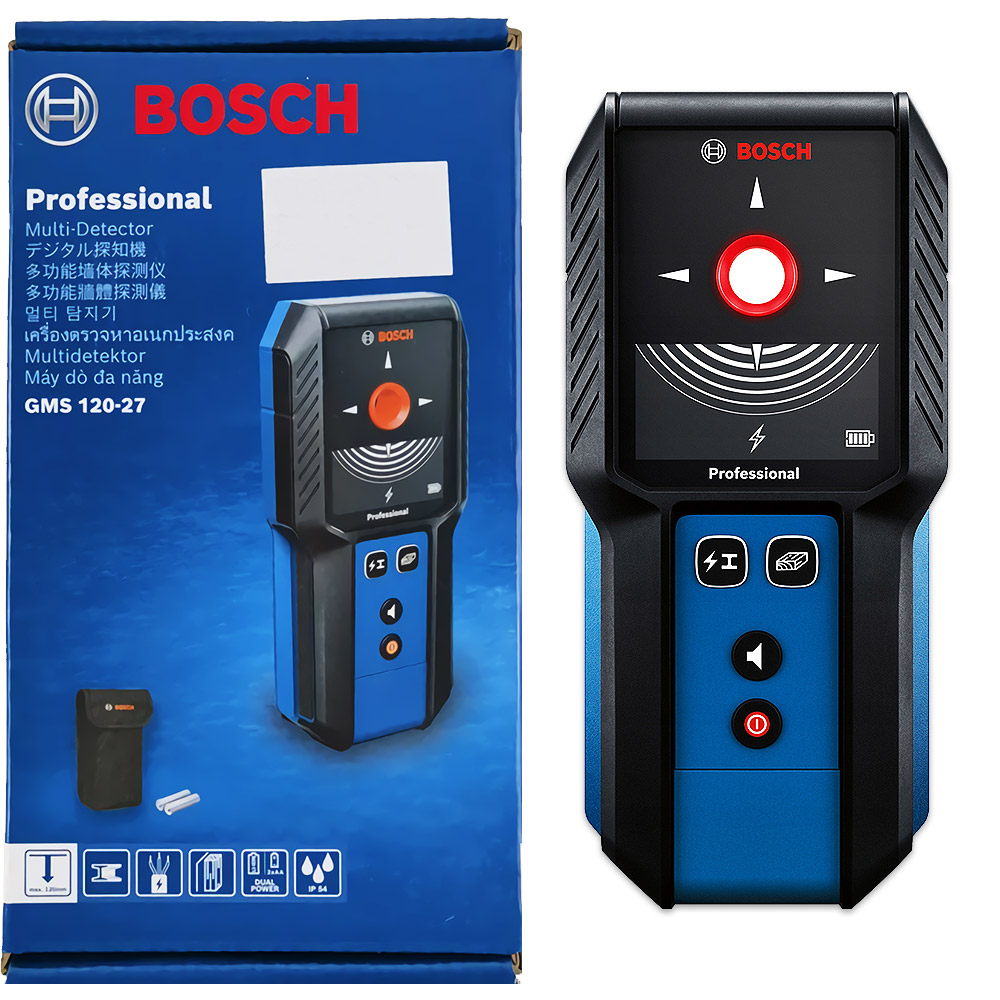 보쉬공식대리점 멀티탐지기 금속 철근 목재 비철 전선 케이블 다용도 감지기 GMS120-27 127,800원