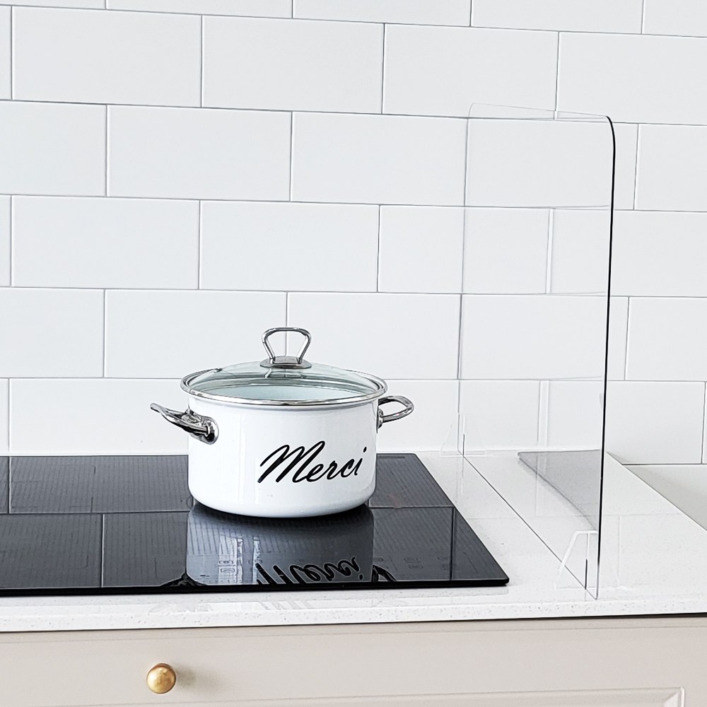 인덕션가림막 PC 투명 인덕션가드 가스렌지칸막이 기름튐방지 싱크대물막이 오염방지 칸막이 15,900원