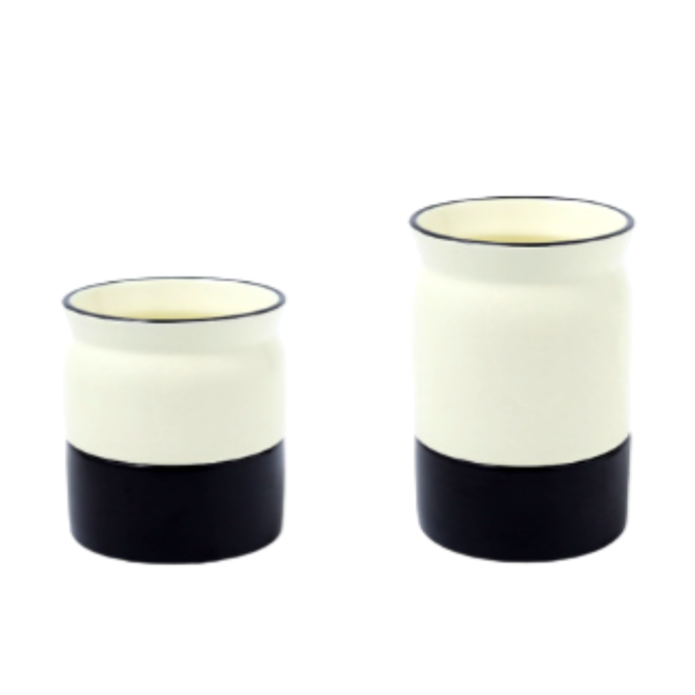 그란데로자 세라믹 수저통 세트 물빠짐 도자기 스텐 수저케이스 예쁜 인테리어, 1개, 세라믹수저통세트_화이트+블랙 26,800원