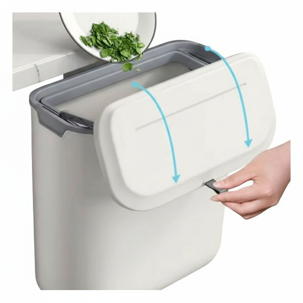 존글로벌 걸이식 고급형 주방 쓰레기통 + 비닐봉투 세트 25,000원