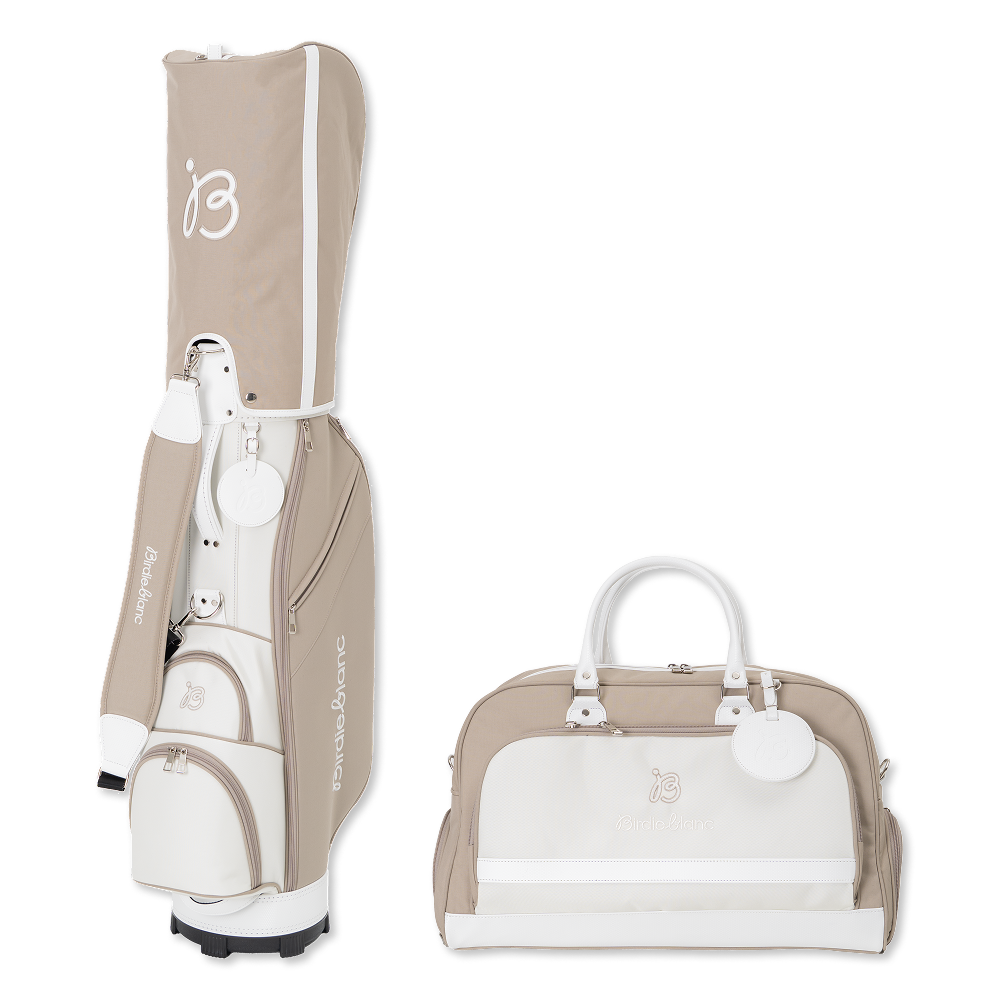 버디블랑 클래식 경량 골프백 세트 남성 여성 캐디백 보스턴백, 베이지&화이트 260,000원