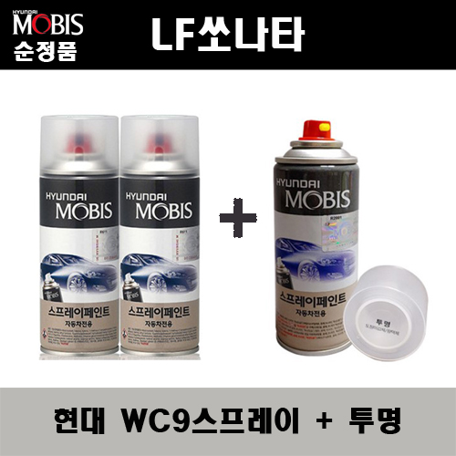 순정품 현대 LF쏘나타 WC9 화이트크림(2개가 한세트) 스프레이 + 투명스프레이 자동차 도색 차량용 카페인트 36,000원