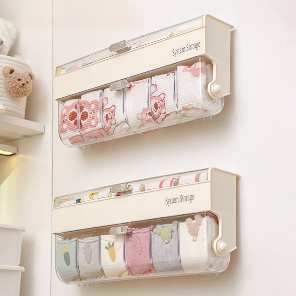 무타공마켓 공간활용 붙여쓰는 양말 속옷 보관 디스펜서 정리함, 화이트, 1개 16,900원