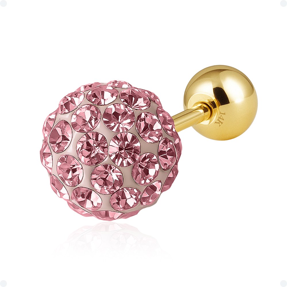 쥬넬 14K 컬러 큐빅 볼 미러볼 이너컨츠 귓바퀴 포인트 피어싱(16 color/4 size) 57,400원