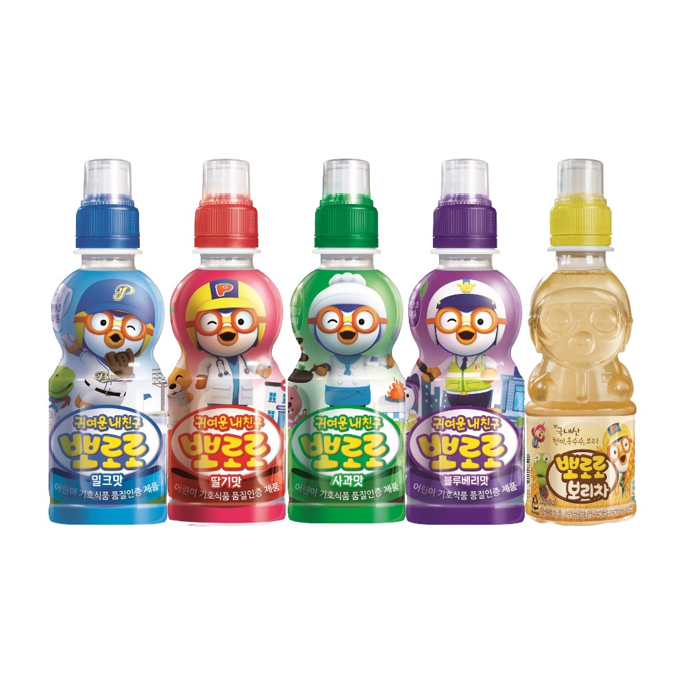 팔도 뽀로로음료 5종 혼합구성 (블루베리5+사과5+밀크5+딸기5+보리차4 총 24개) 16,710원