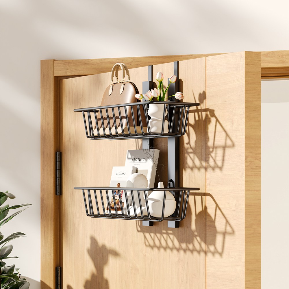 다기능 문걸이 수납선반 욕실 침실 베란다 수납선반, 1개, 순흑색 18,980원