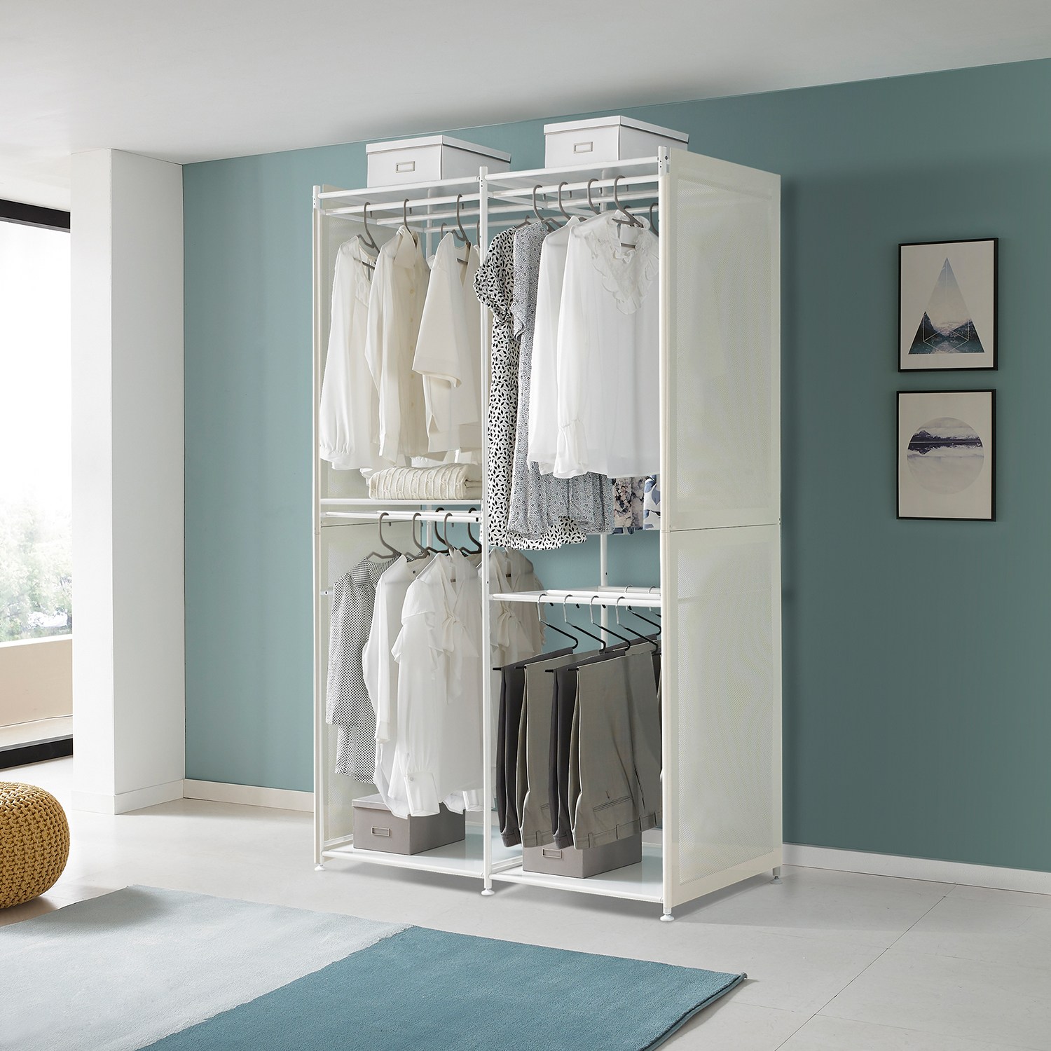 휴센 옷걸이를 두배로 드레스룸 시스템행거 옷장 275,900원