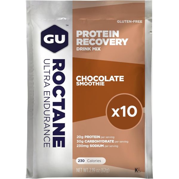 스포츠 운동 음료 믹스 파우더 GU 에너지 록테인 울트라 인내력 프로틴 회복 글루텐 프리 및 코셔 유제품 어떤 후에도 지원 10개입 개별 포장 1팩 초콜릿 스무디 82,000원