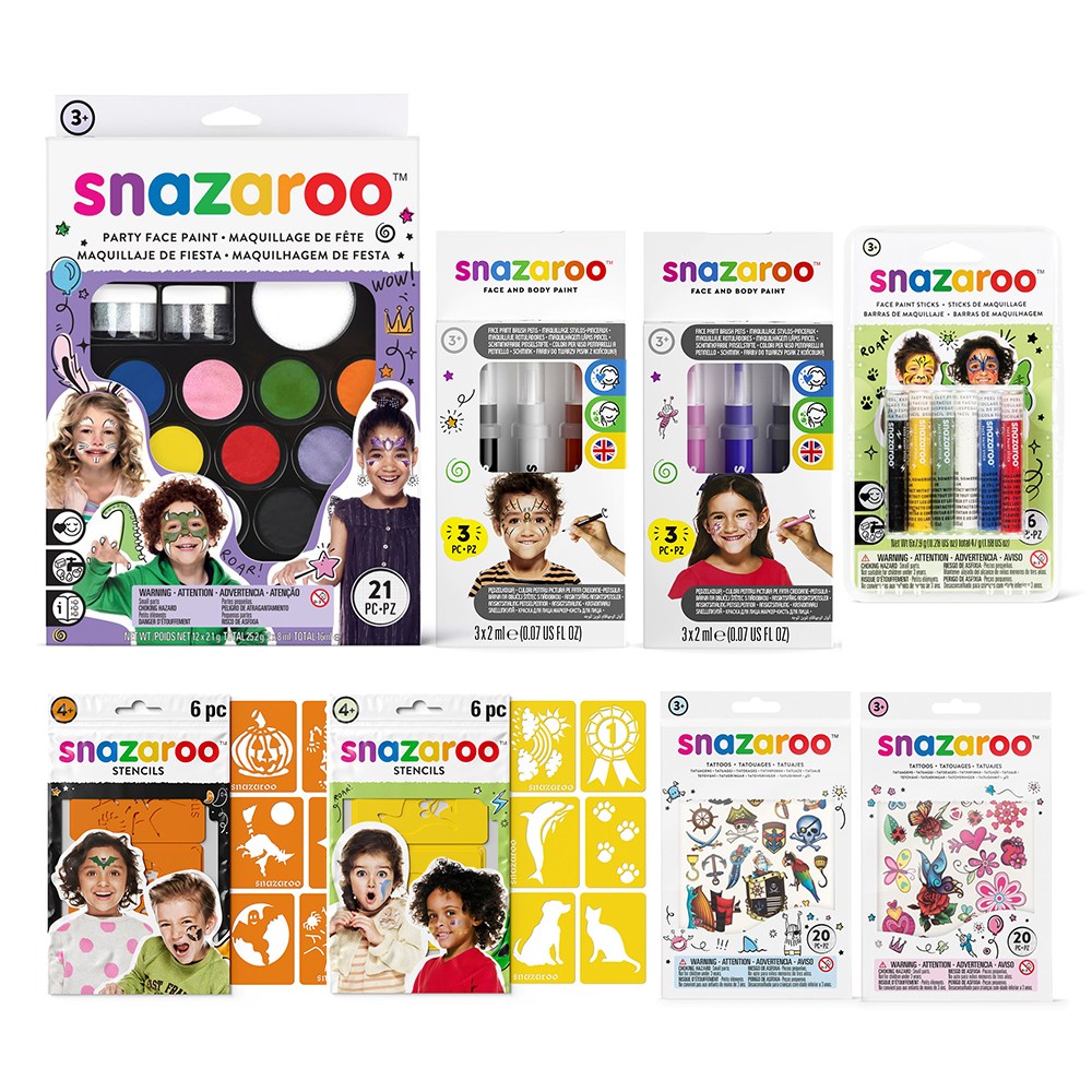 (선물포장) 영국 스나자루 페이스페인팅 종합 선물세트 페이스페인트 물감+브러쉬펜+스텐실 등 115,000원