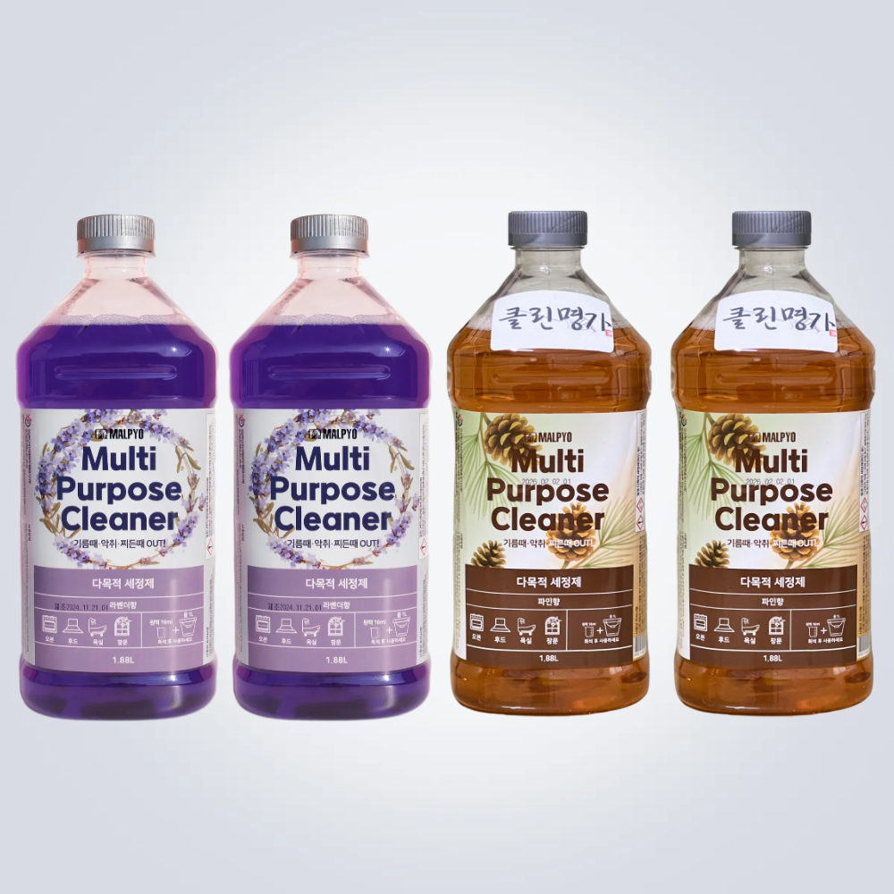 말표 다목적 세정제 라벤더향2개+파인향2개 1.88L 애견 동물 화장실 악취 냄새제거 탈취 파인솔, 1개 60,000원