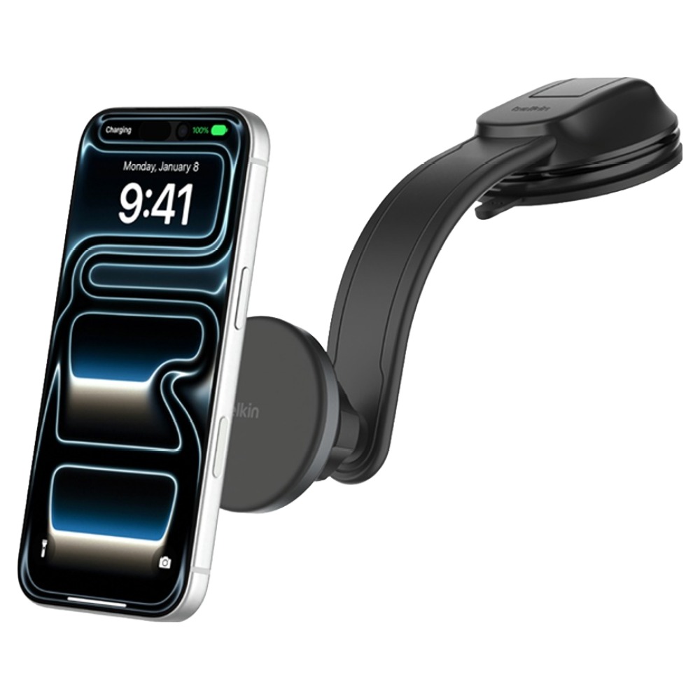 벨킨 부스트차지 마그네틱 Qi2 15W 차량용 고속 무선 충전기 대시보드형, 블랙, WIC011fqBK 49,900원