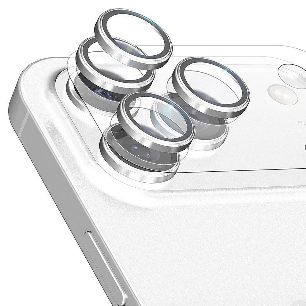 모빌앤조이 빛번짐 방지 강화유리 메탈링 카메라 렌즈 보호필름 실버 2p 세트, 1세트 9,900원