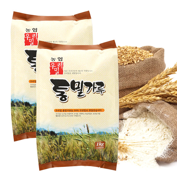 [농협] 우리밀 통밀가루, 1kg, 2개 9,650원