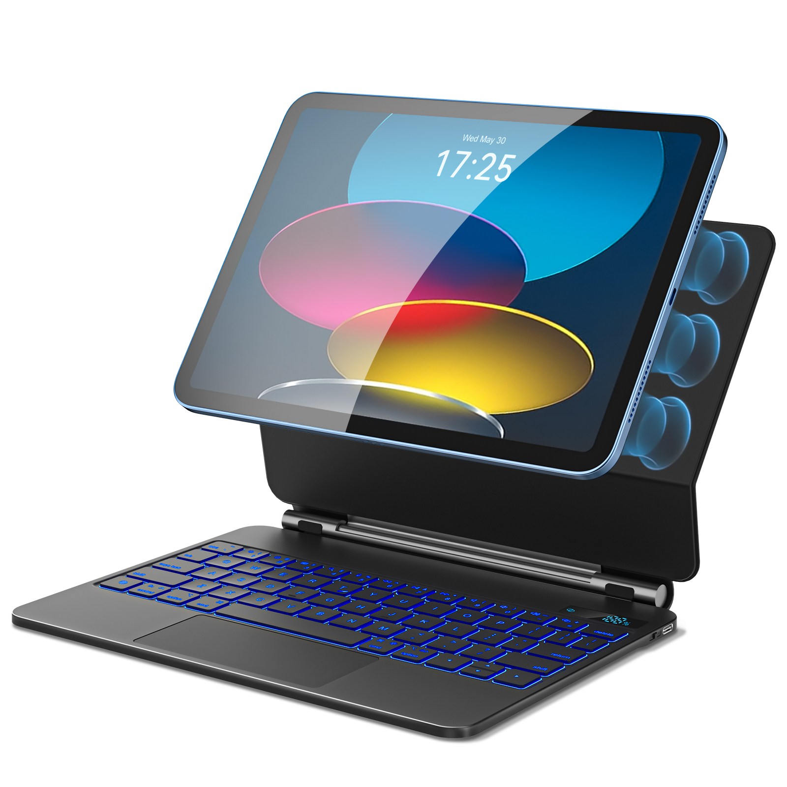 MORECOO 아이패드 전용 매직 키보드 한글 각인 키보드 프로 1/2/3/4세대 에어 4/5/6/7 10/11세대 호환 10.9/11인치 프리미엄 블루투스 케이스, 블랙, 1개 78,800원