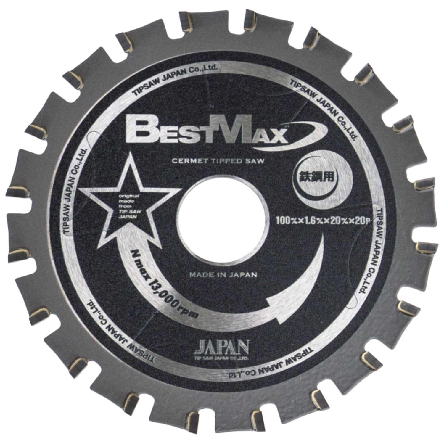 베스트 맥스 BM-100S 원형톱날 100mm 20P 1.6T 20(16)mm 4인치 금속용, 1개 42,900원