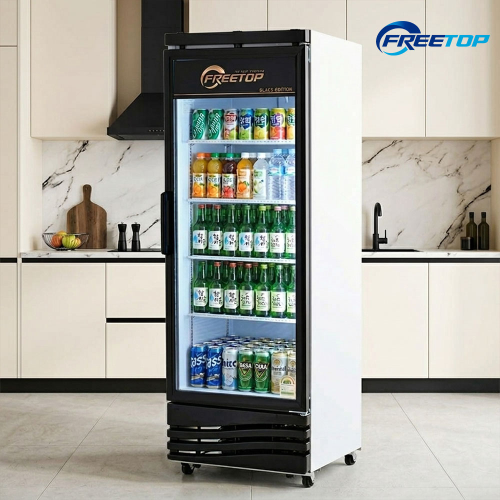 소상공인지원 음료수 냉장고 385L 업소용 쇼케이스 FT-470RB 전면블랙 술장고 약국 병원 주류 편의점, FT-470RB 전면블랙 (착불배송비 해피콜안내) 387,000원