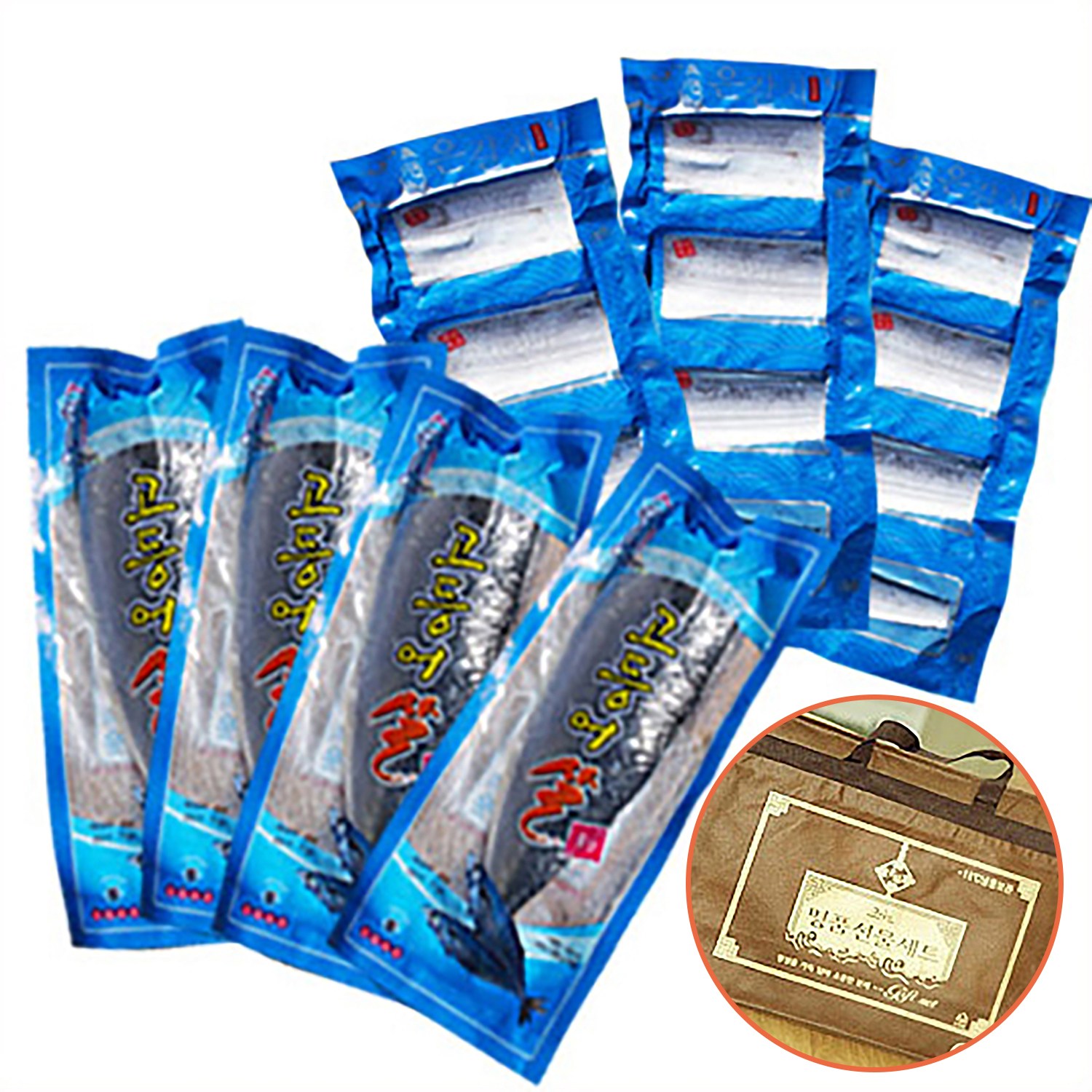 제주수산물 선물세트  갈치(대)2미+고등어살2kg 선물포장 부직포가방 제주제일옥돔 65,000원