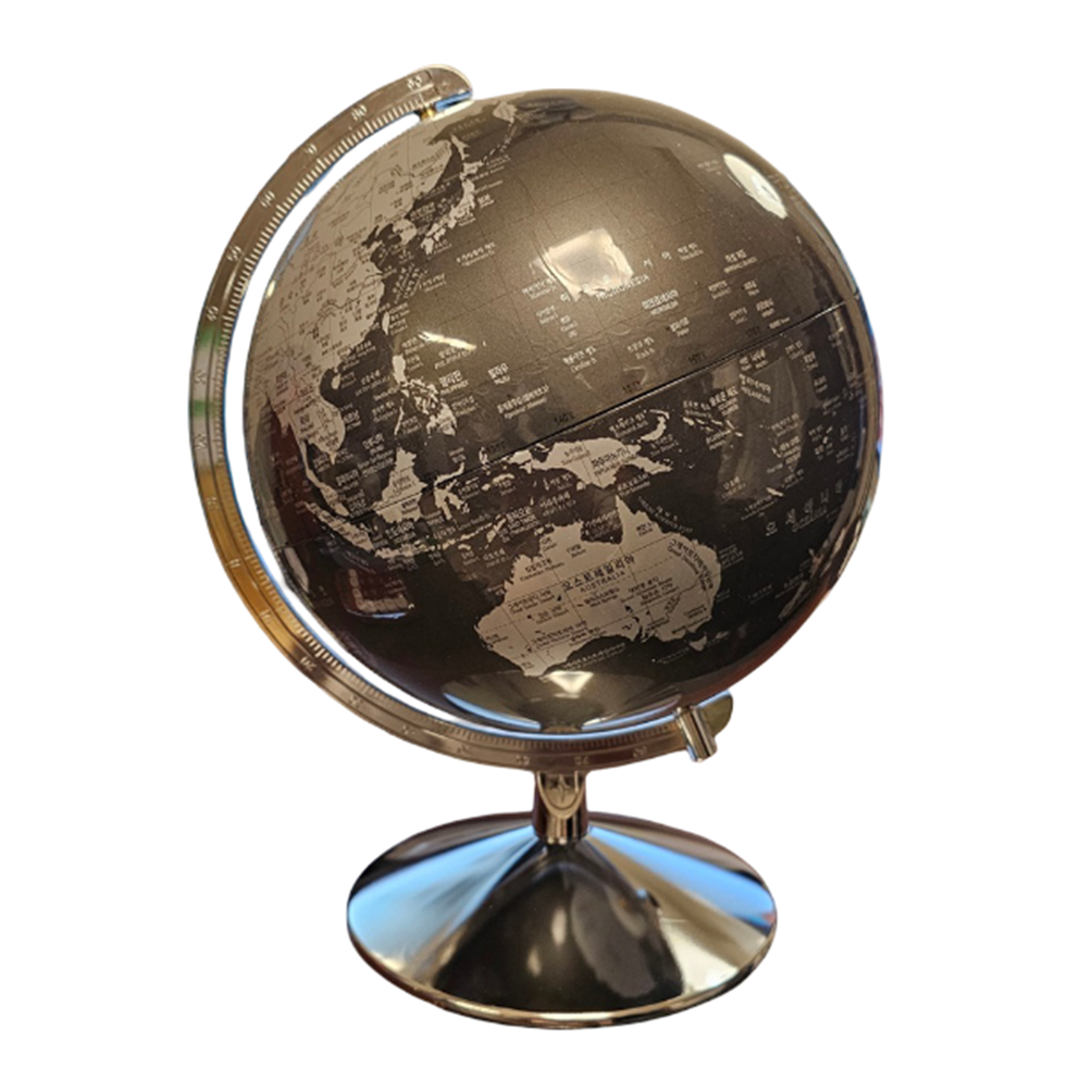 서전 메탈릭 장식용 지구본 블랙 72,000원