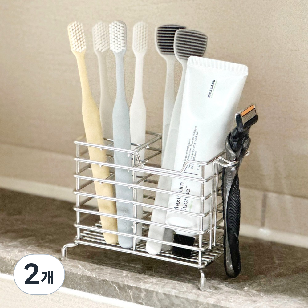 올지 스텐 304 스파이더 칫솔꽂이, 실버, 2개 35,800원