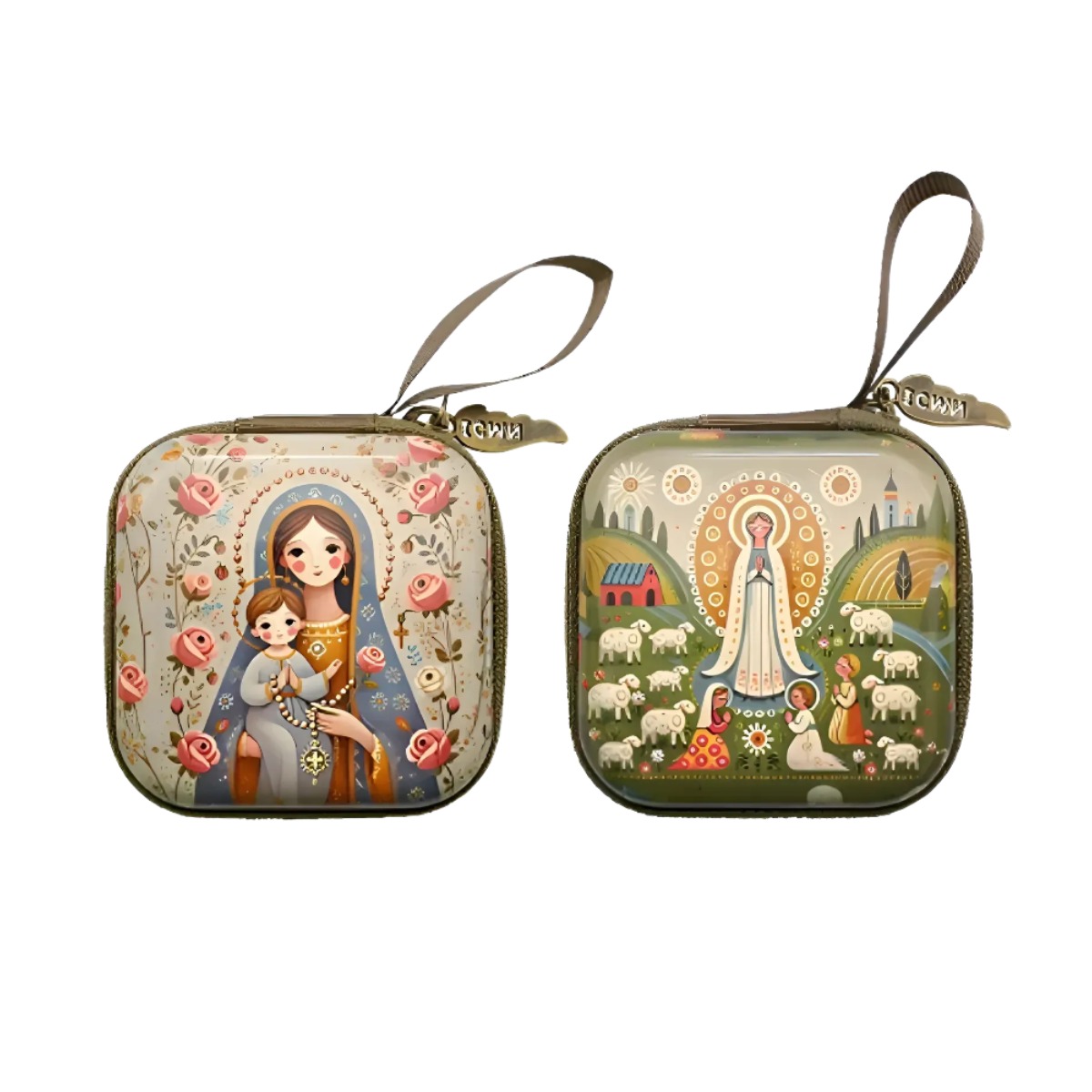 성모마리아 묵주 보관 케이스 성당 천주교 1+1, 1개, 성모님과양때+장미꽃성모님 16,700원