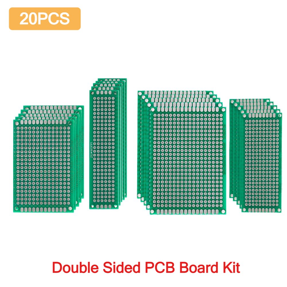20PCS PCB 양면 범용 기판 2X8CM 녹색 키트 타입에 3X7CM DIY 프로토 4X6CM 전자 보드 회로 실험 5X7CM 9,800원