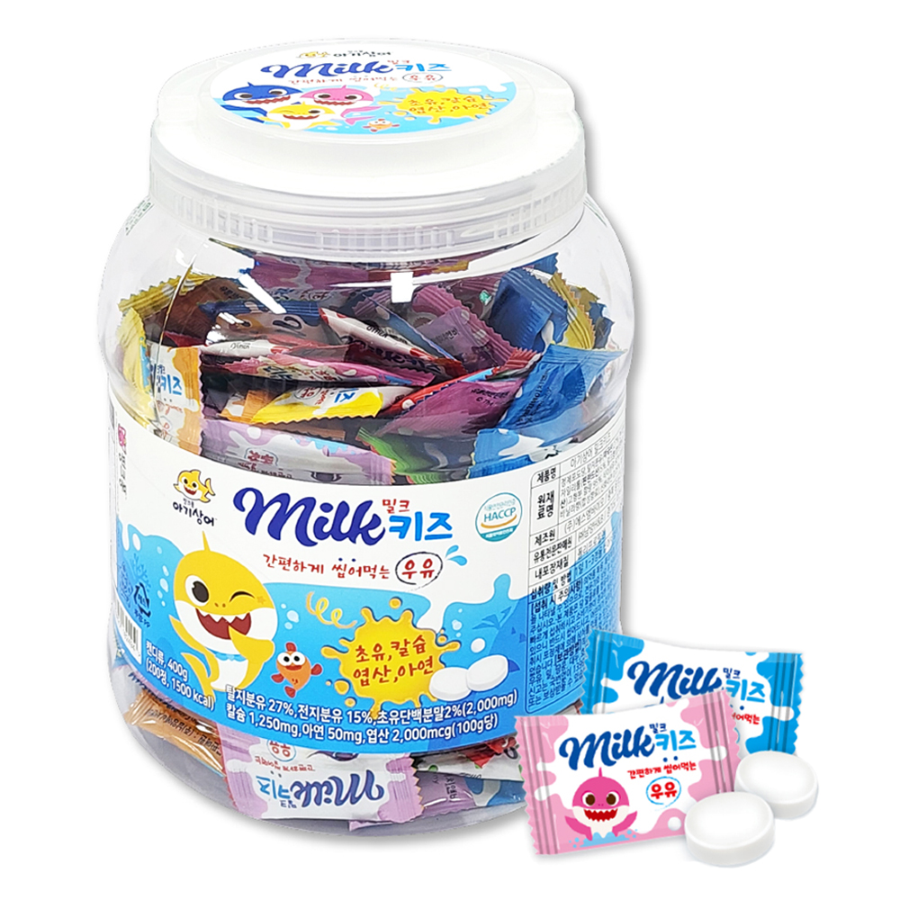 핑크퐁 아기상어 밀크키즈 캔디, 400g, 1개, 우유 19,800원