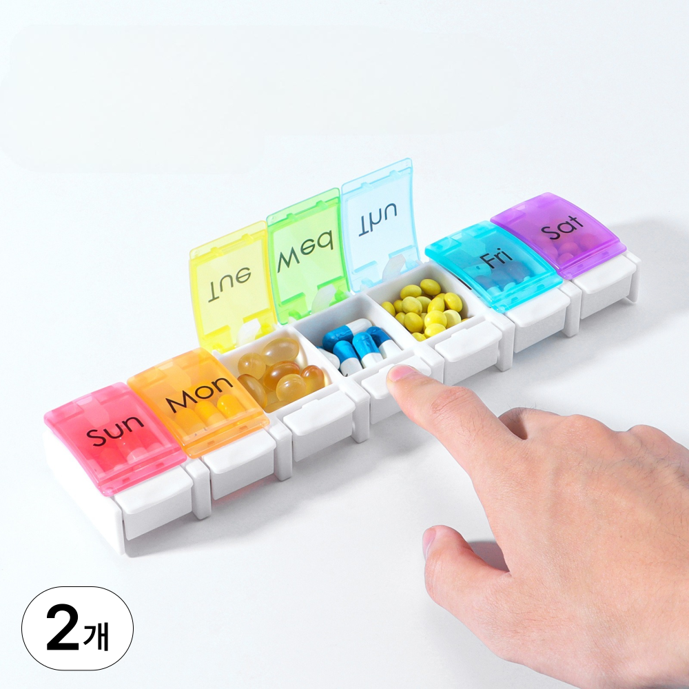 리빙하다 요일별 휴대용 원터치 약통 케이스 9,700원