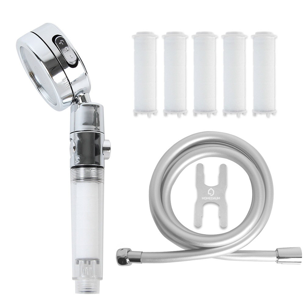 홈다움 폭풍수압 3단조절 온오프 다기능 샤워기 + 필터 5p + 안꼬이는 말랑이 물때방지 튜브형 1.5m샤워호스 완벽세트 25,200원