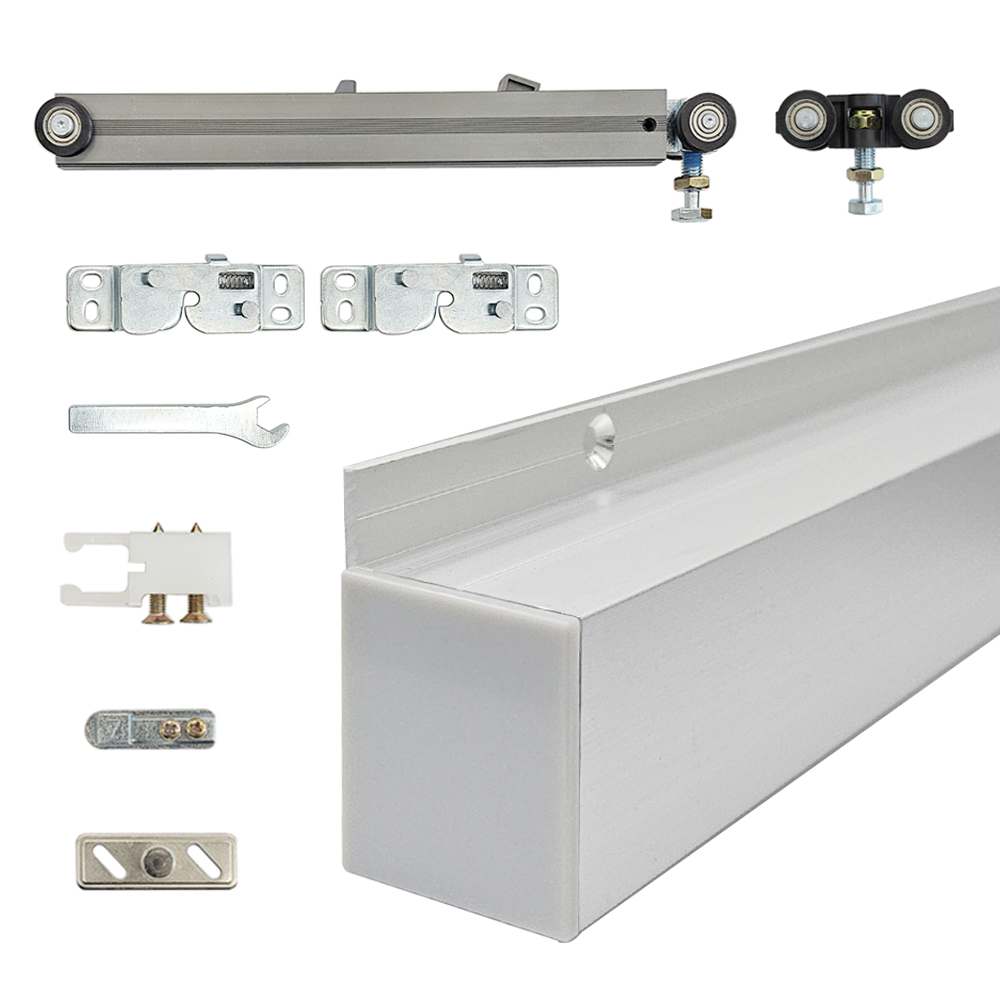 국산 고급형 부드러운 벽면슬라이딩도어 AL2M레일 롤러세트 미닫이문 중문 레일로라, 1세트 125,000원