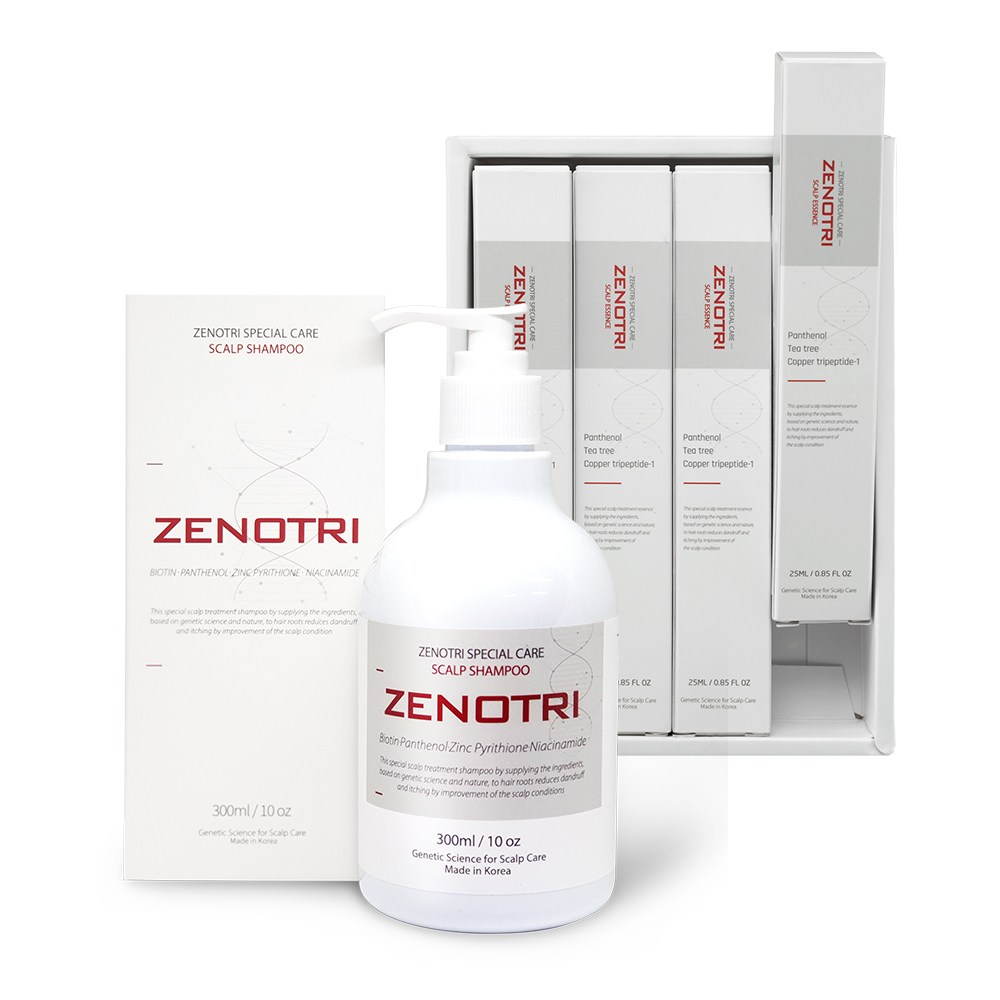 제노트리(zenotri) 비듬제로(anti dandruff) 컴플릿 패키지, 지루성두피 , 간지러움 개선 (샴푸 + 에센스), 1개, 300ml 82,000원