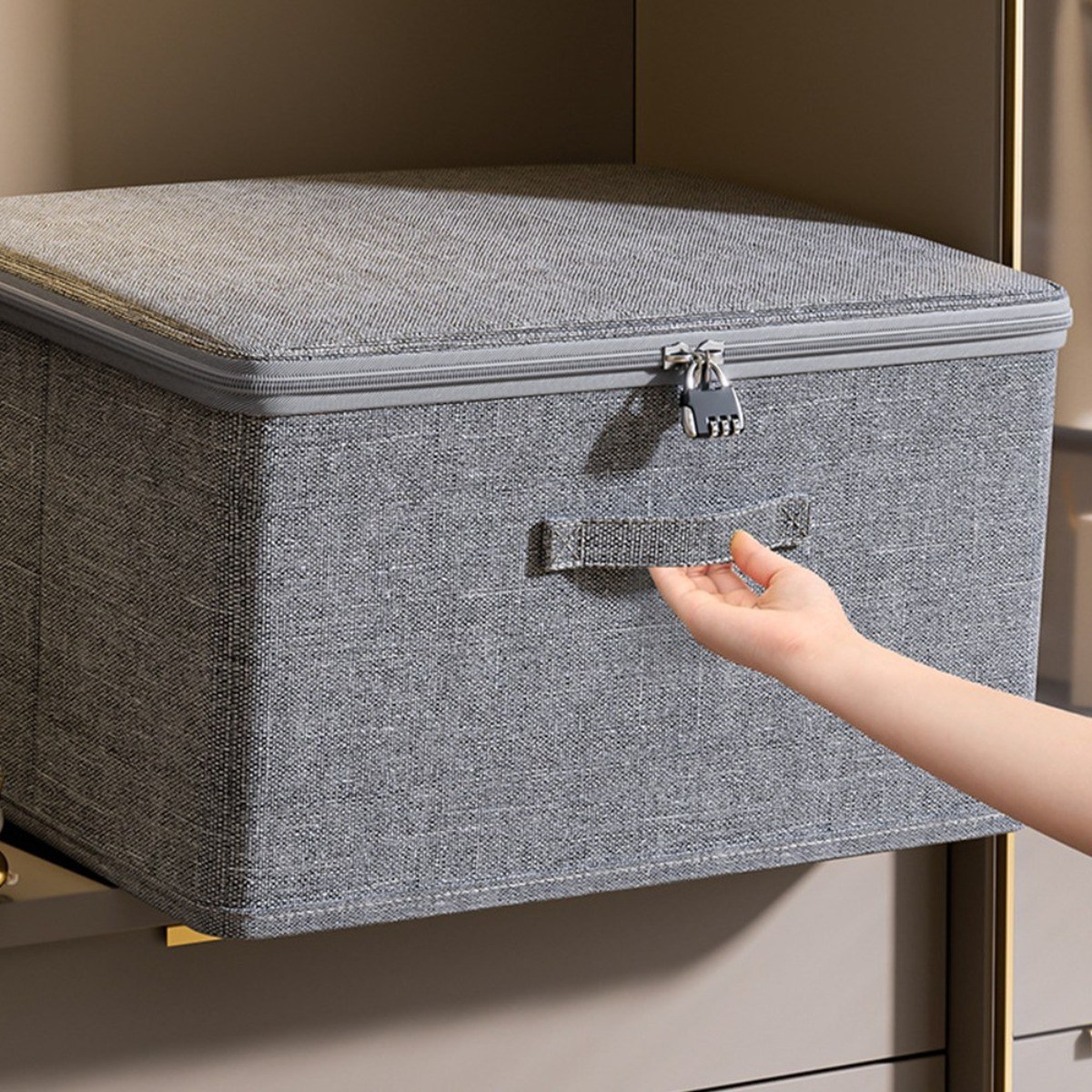 오드상회 사생활보호 자물쇠 패브릭 수납함 리빙박스 정리함 수납정리함 수납박스 옷정리함 접이식수납장 옷정리함박스 다용도보관함 14,700원