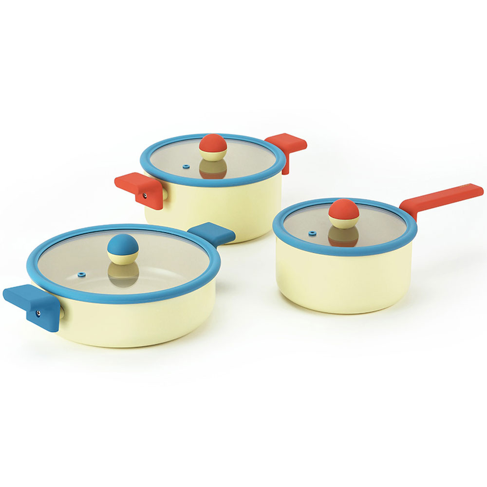 네오플램 인덕션 대니쉬 냄비세트 3종, 혼합색상, 편수냄비 18cm + 양수냄비 20cm+ 전골냄비 24cm, 1세트 93,800원